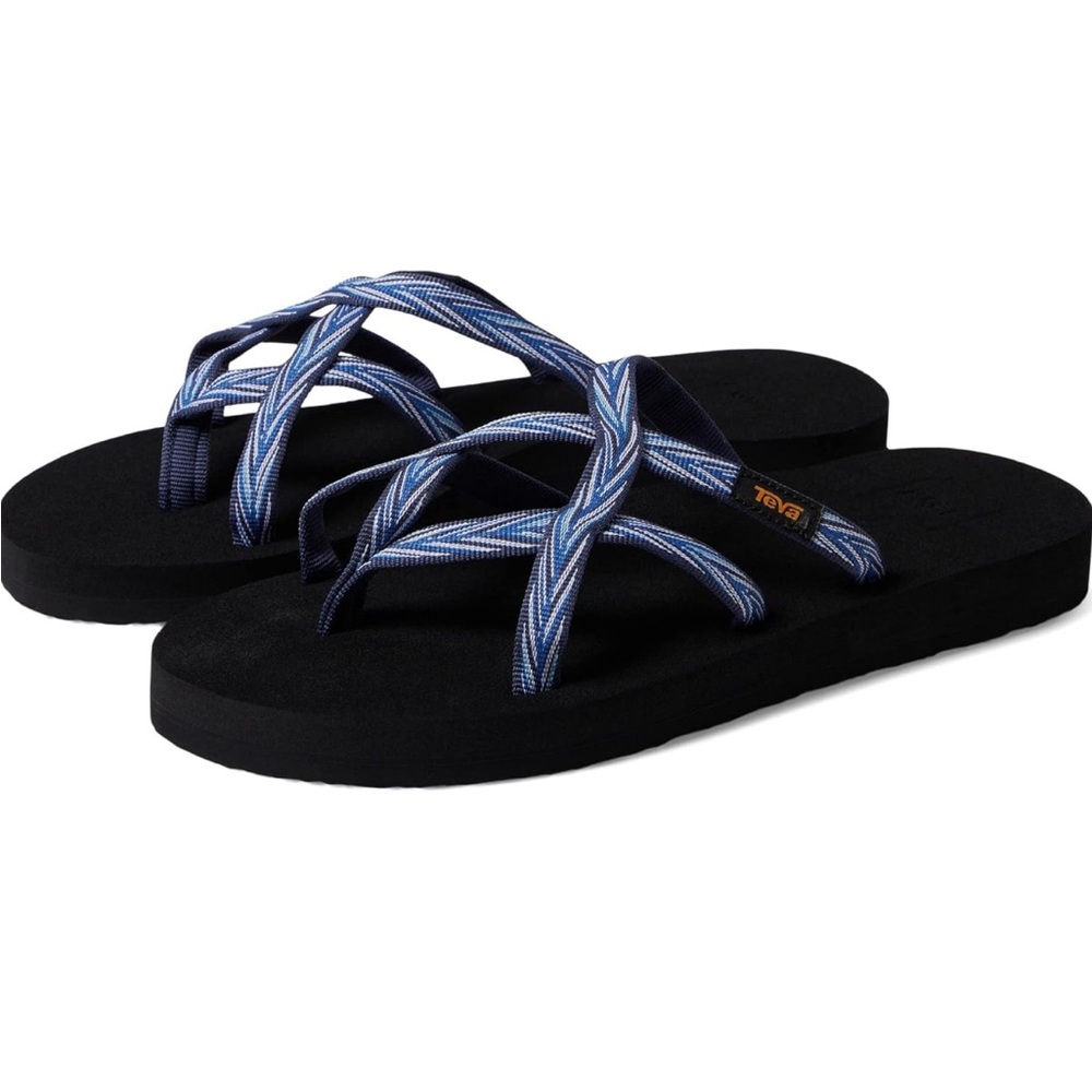 Teva Women's Olowahu Flip-Flop in Palms Indigo Size 7